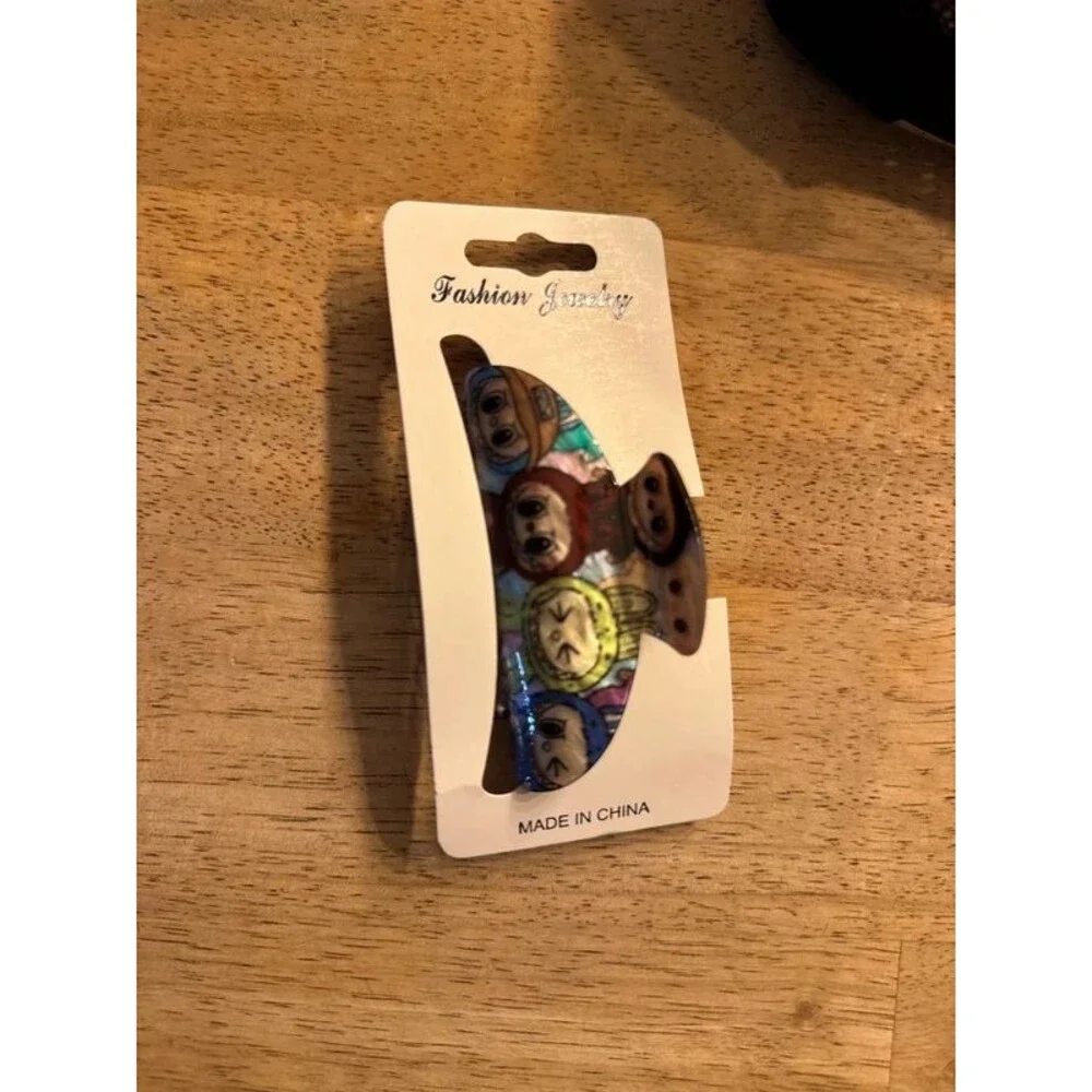 LBB cute monster labubu jaw hair clip accessory